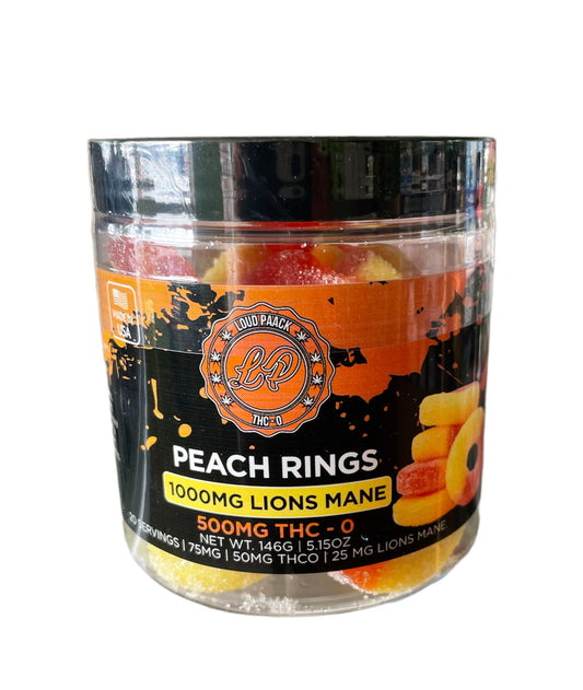 THC-O / Lions mane Extract Peach rings 1500mg