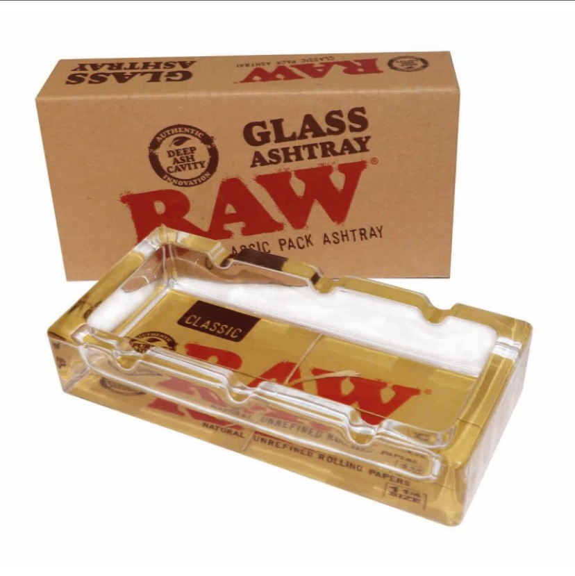 Raw glass ashtray classic