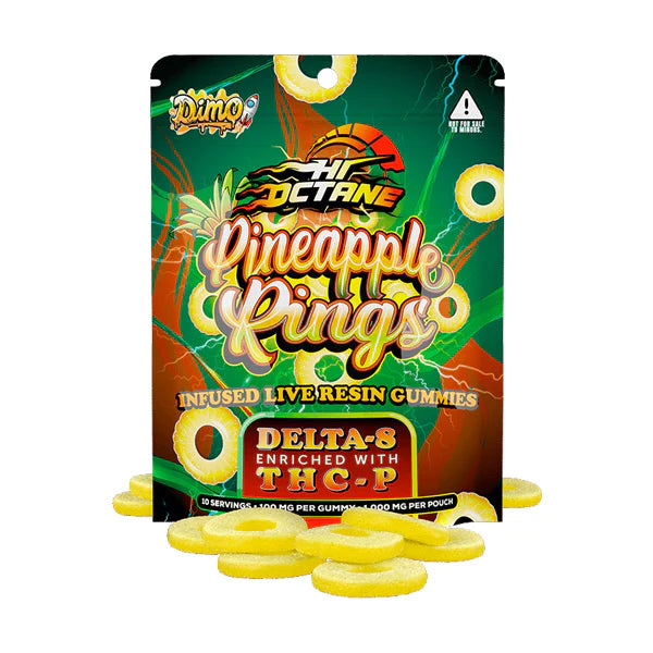 Dimo Hi Octane Gummies Pineapple Rings